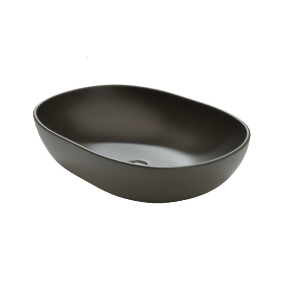 Massi Doti Matt Black Umywalka nablatowa 60x43 cm czarny mat MSU-5105A-MB