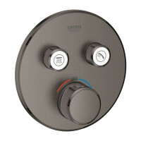 Grohe Grohtherm Smartcontrol Bateria wannowo-prysznicowa podtynkowa termostatyczna 2-drożna brushed hard graphite 29119AL0