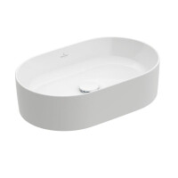 Villeroy & Boch Collaro Umywalka nablatowa 56x36 cm bez przelewu z powłoką CeramicPlus biała Stone White 4A1956RW