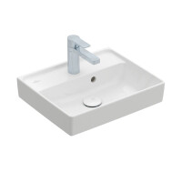 Villeroy & Boch Collaro Umywalka meblowa mała 45x37 cm z przelewem z powłoką CeramicPlus biały Weiss Alpin 433445R1
