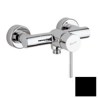 Emmevi Piper Bateria prysznicowa ścienna czarny mat 45002NO