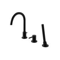 Kohlman Roxin Black Bateria wannowa 3-otworowa czarny mat QB241RB