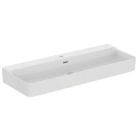Ideal Standard Conca Umywalka wisząca lub meblowa 120x45 cm z przelewem z 1 otworem na baterię biała T369401