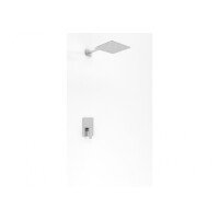 Kohlman Axis Zestaw prysznicowy podtynkowy z deszczownicą 40 cm chrom QW220NQ40