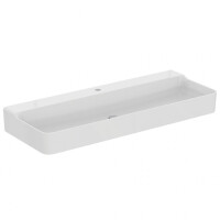 Ideal Standard Conca Umywalka wisząca lub meblowa 120x45 cm bez przelewu z 1 otworem na baterię biała T384201