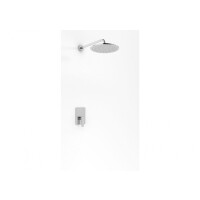 Kohlman Axis Zestaw prysznicowy podtynkowy z deszczownicą 40 cm chrom QW220NR40