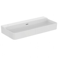 Ideal Standard Conca Umywalka wisząca lub meblowa 100x45 cm z przelewem bez otworu na baterię biała T383401