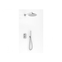 Kohlman Foxal Zestaw prysznicowy podtynkowy termostatyczny z deszczownicą 40 cm chrom QW432FR40