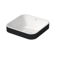 Duravit Happy D.2 Plus Umywalka meblowa 40x40 cm bez przelewu antracytowa mat/biała z powłoką WonderGliss 23594061001