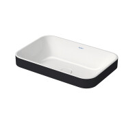 Duravit Happy D.2 Plus Umywalka meblowa 60x40 cm bez przelewu antracytowa mat/biała z powłoką WonderGliss 23596061001