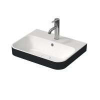 Duravit Happy D.2 Plus Umywalka meblowa 50x40 cm z przelewem bez otworu na baterię antracytowa mat/biała z powłoką WonderGliss 23605061601