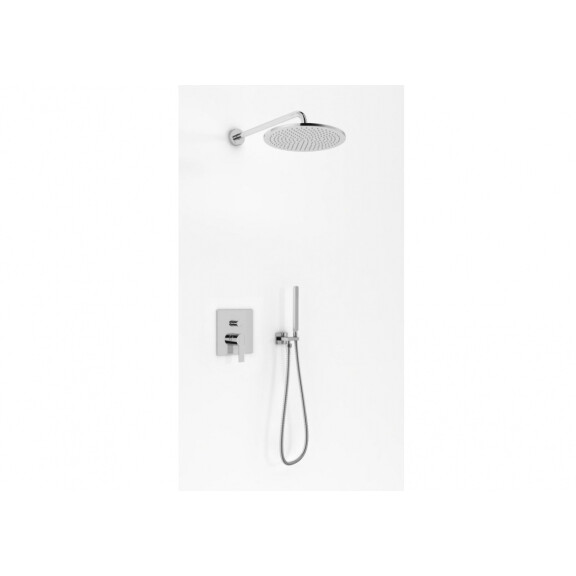 Kohlman Gixs Zestaw prysznicowy podtynkowy z deszczownicą okrągłą 20 cm chrom QW210GR20