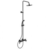 Ideal Standard Cerafine O Zestaw prysznicowy natynkowy z deszczownicą czarny mat BC749XG