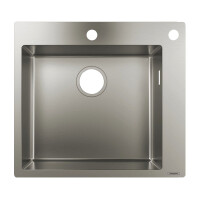Hansgrohe S71 Zlewozmywak stalowy jednokomorowy 55x50 cm stal szlachetna szczotkowana 43305800
