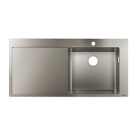 Hansgrohe S71 Zlewozmywak stalowy jednokomorowy 104,5x51 cm stal szlachetna szczotkowana 43306800