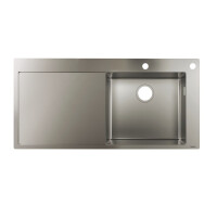 Hansgrohe S71 Zlewozmywak stalowy jednokomorowy 104,5x51 cm stal szlachetna szczotkowana 43307800