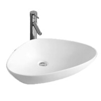 Lavita Triango Umywalka nablatowa 59x39 cm biała 5900378310174