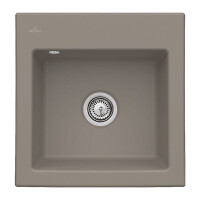 Villeroy&Boch Subway 50 S Zlewozmywak ceramiczny 1-komorowy CeramicPlus 52,5x51 cm z korkiem pop-up do wbudowania bez ociekacza jasnobrązowy drewniany Timber 331502TR