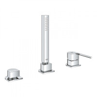 Grohe Plus Bateria wannowo-prysznicowa 3-otworowa z zestawem prysznicowym chrom 23845003