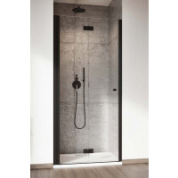 Radaway Nes 8 Black DWB Drzwi składane wnękowe 70x200 cm lewe profile czarne szkło przezroczyste 10079070-54-01L