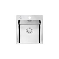 Alveus Pure Up 10 Zlewozmywak stalowy jednokomorowy 52,5x40,5 cm satyna 1123785