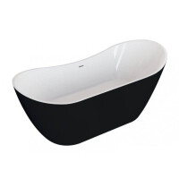 Polimat Abi Wanna wolnostojąca 180x80 cm czarny mat 00044