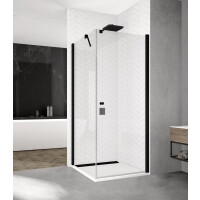 Ronal Sanswiss Solino Black SOLT1 Ścianka boczna 90x198,4 cm profile czarny mat szkło przezroczyste Aquaperle SOLT109000607