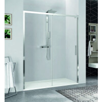 Novellini Kuadra 2.0 PH Drzwi przesuwne z polem stałym 177-181x200 cm lewe szkło przezroczyste profile chrom K22PH177S-1K