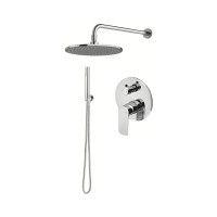 Vema Slate Zestaw prysznicowy podtynkowy z deszczownicą 30 cm chrom SLAZES30