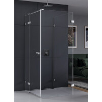 New Trendy Eventa Kabina prysznicowa prostokątna 80x90x200 cm lewa profile chrom szkło przezroczyste Active Shield EXK-0200