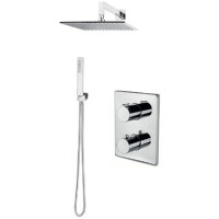 Vema Lys Zestaw prysznicowy podtynkowy z termostatem z deszczownicą 30 cm chrom LYS30TERMO