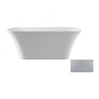 Besco Assos S-Line Glam Wanna wolnostojąca 160x70 cm srebrna/biała WMD-160-ALS