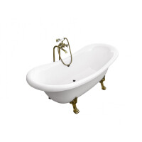 Besco Amelia Wanna wolnostojąca 190x77 cm biała/nogi czarne WKA-190W+CZ