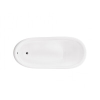 Besco Otylia Wanna wolnostojąca 160x77 cm biała/nogi czarne WKO-160W+CZ