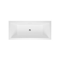 Excellent Heaven Slim Wanna prostokątna 180x80 cm z przelewem Flow biała/chrom WAEX.HEV18WHS+ARIN.FLOW.CR