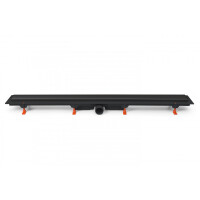 Werit/Jomo JomoTech Exclusive 50 Odpływ liniowy 95 cm z maskownicą 2-stronną Flis czarny mat 175-30950500-38