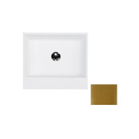 Besco Vera Glam Umywalka nablatowa 50x40 cm złota/biała UMD-V-NBZ