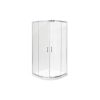 Besco Modern Kabina półokrągła 90x90x185 cm profile chrom szkło grafitowe MP-90-185-G