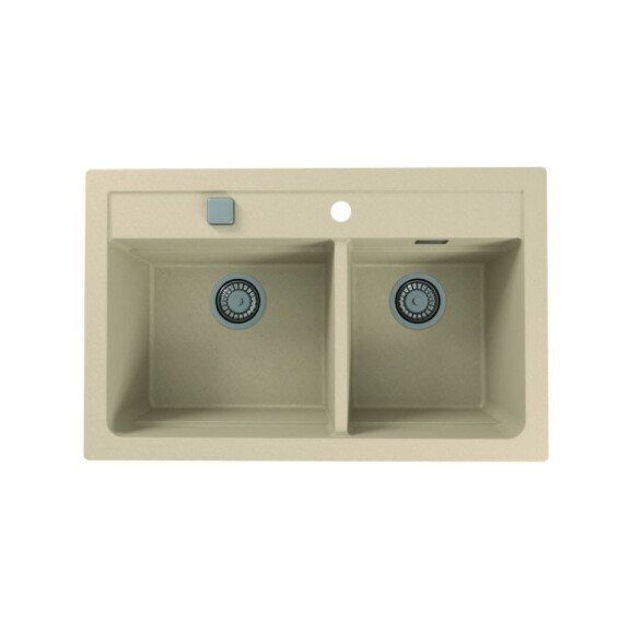 Alveus Atrox 50 Zlewozmywak granitowy dwukomorowy 79x50 cm terra 1131999