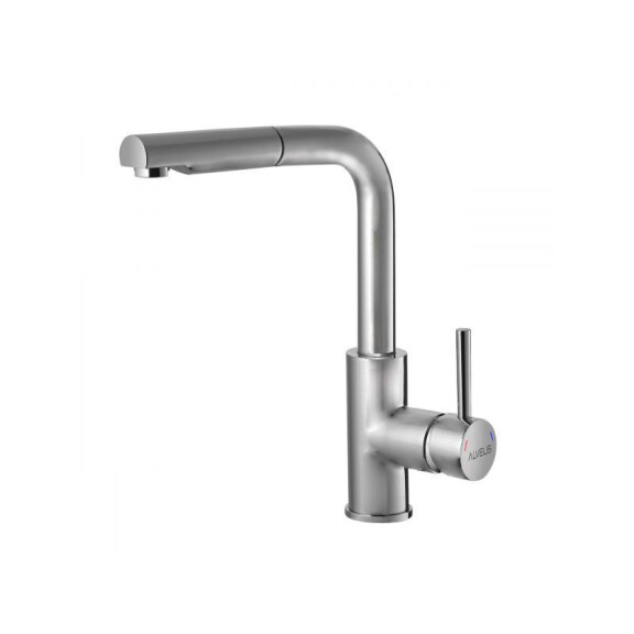 Alveus Siros-P Bateria kuchenna z wyciąganą wylewką inox 1132901