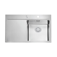 Alveus Pure Up 40 Zlewozmywak stalowy jednokomorowy 79x52,5 cm prawy satyna 1123790