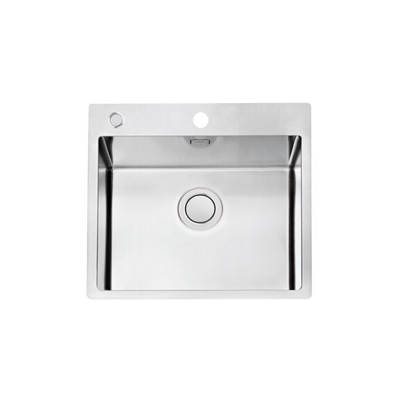 Alveus Pure Up 70 Zlewozmywak stalowy jednokomorowy 56,5x52,5 cm satyna 1123788