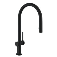 Hansgrohe Talis M54 Bateria kuchenna wysoka z wyciąganą wylewką czarny mat 72801670