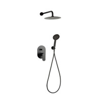 Valvex Dione Black Zestaw prysznicowy podtynkowy czarny mat 2448860