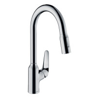 Hansgrohe Focus M42 Bateria kuchenna z wyciąganą wylewką chrom 71800000
