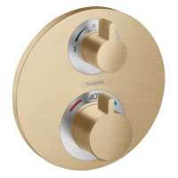 Hansgrohe Ecostat S Bateria wannowo-prysznicowa podtynkowa z termostatem brąz szczotkowany 15758140