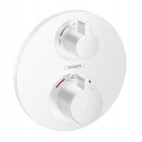 Hansgrohe Ecostat S Bateria wannowo-prysznicowa podtynkowa z termostatem biały mat 15758700