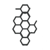Terma Hex Grzejnik pionowy 82,1x48,6 cm podłączenie ZX czarny RAL 9005 mat WGH2X082048K9M5ZX