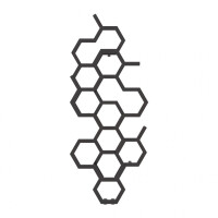Terma Hex Grzejnik pionowy 122x48,6 cm podłączenie ZX heban WGH2X122048KIHEZX