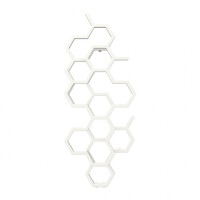 Terma Hex Grzejnik pionowy 122x48,6 cm podłączenie ZX biały Soft 9016 WGH2X122048KS96ZX